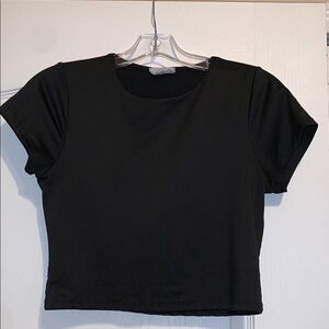 Live in the Moment Cropped Black Women's Top